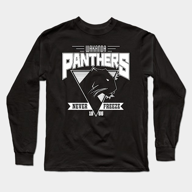 Wakanda Panthers Long Sleeve T-Shirt by MoustacheRoboto